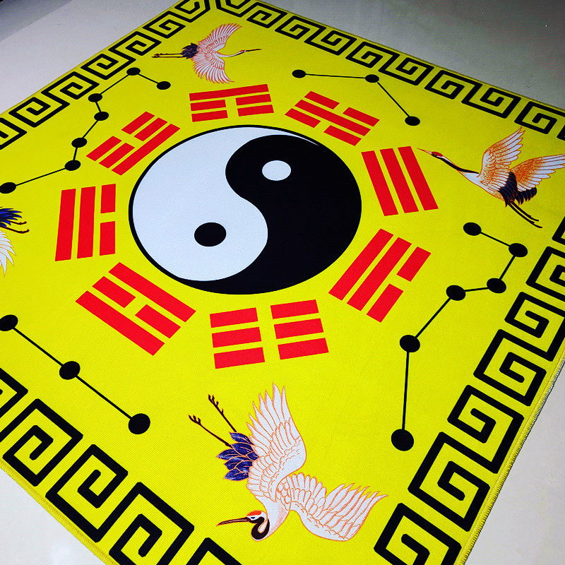 ковер 罡毯仙鹤款太极八卦毯毛毯罡单加厚打坐地垫门垫客厅卧室佛堂地毯