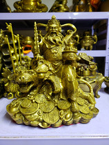 Pure copper Zhao Gongming Bronze statue Brass Zhao Grand Marshal Statue God of Wealth Buddha statue Taoist supplies Zhengyi Xuan Altar Zhenjun