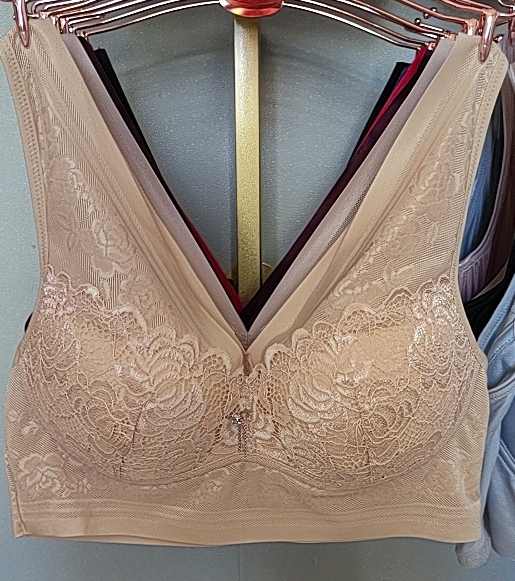 Oliandu Intimates Women's Wire-Free Large Size Vest-Style Bra with Side Push-Up and Comfortable for Fat Girls