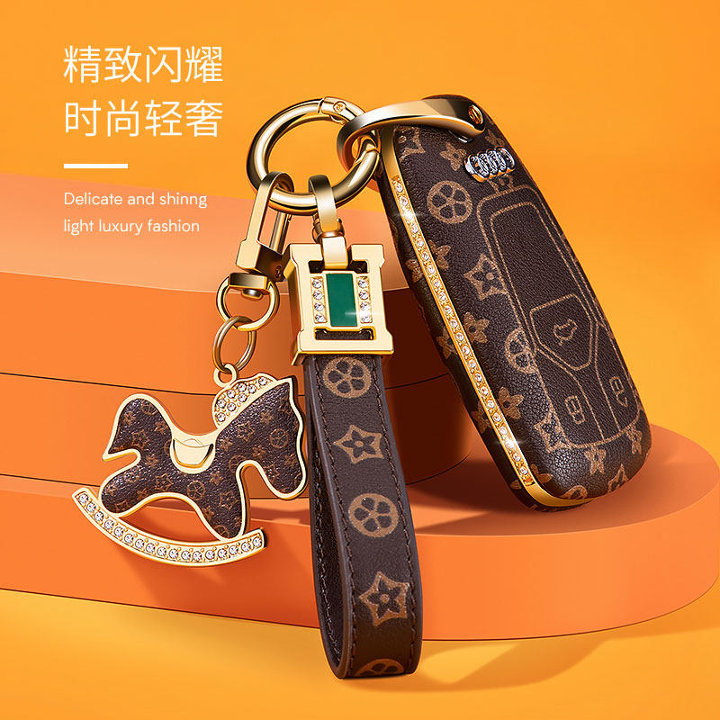 Applicable Audi key a4L a4L A6L A6L A8L A8L light extravagant 20 Q3 Q3 Q5L Q7 Q7 key bag shell buckle woman-Taobao