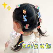 Childrens hair rope small does not hurt hair baby tie small pull Hairband headdress high elastic girl cute cartoon head rope