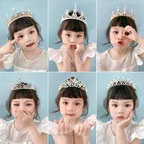 Children Crown Headwear Princess Hair Hoop Birthday Gown Accessories 61 Performance Girl Crown Hair Accessories Han Style Head Hoop