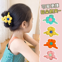Cute Girl Grip Clip Han Version Clip Head Adorned Colorful Flowers Hair Clip Children Rear Brain Spoon Disc Hair Theiner Shark Clip