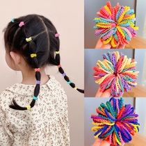 Child leather fascia hair head rope rubber gluten high elastic girl Colour small number without injury the baby thumb hair ring