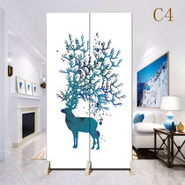 New Chinese-style screen partition wall living room folding mobile bedroom shelter home modern minimalist small apartment office