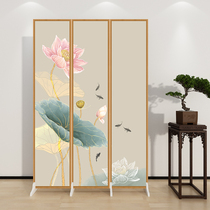 Small apartment new Chinese-style screen partition wall living room folding mobile bedroom shelter home modern minimalist office