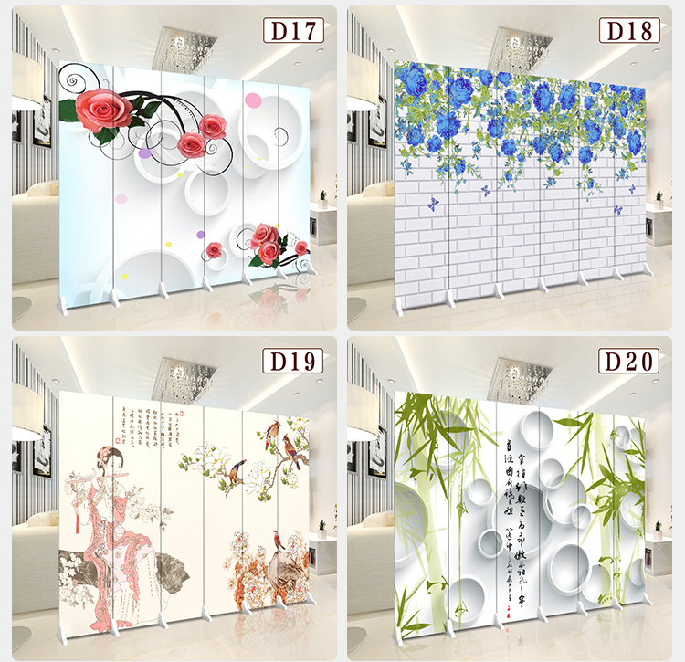 Màn hình vách ngăn phòng khách phong cách Trung Quốc phòng ngủ gấp di động đẩy đơn giản hiện đại tiết kiệm không gian vải màn hình gập hai mặt - Màn hình / Cửa sổ vach trang tri