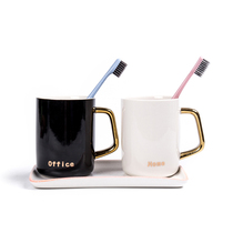 Mens and womens electroplated brushing cup Couple toothbrush cup set Creative Korean mouthwash cup Household tooth cup European tooth cylinder cup