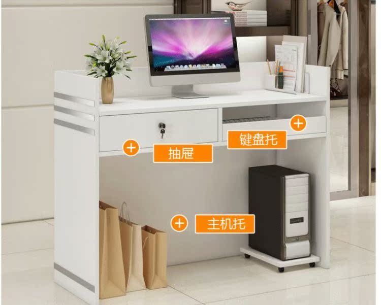 Nội thất máy tính để bàn văn phòng thu ngân bàn trước đơn giản và đơn giản hiện đại nhỏ chào đón không khí bàn mới bán nhỏ - Nội thất siêu thị