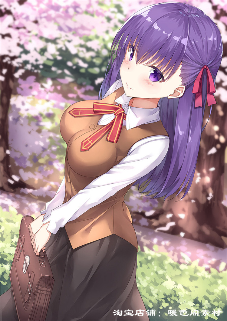 fate系列角色间桐樱同人图集原画插画线稿壁纸|ABC素材资源网