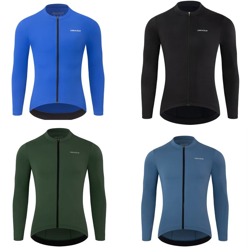 Professional Version of Tight-Fitting Spring and Autumn Thin Long-Sleeved Cycling Clothing, Quick-Drying Tops and Pants, Road and Mountain Bike Clothing