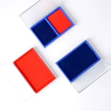 立信 Красная большая чернильная подушечка, синяя маленькая портативная квадратная печать для офиса, быстрое высыхание