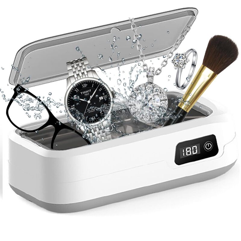 Ultrasonic Cleaning Machine for Glasses, Household Jewelry, Braces, Contact Lenses, Harmonica, Automatic Cleaning Device for Eyes