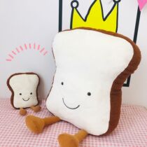 Super soft cute smiley face Toast bread pillow Sofa Car cushion backrest Plush toy doll gift