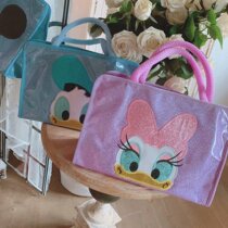 buingboulding sparkling diamond hand carrying bag Minnie make-up bag snacking bag fitness washing bag mommy bag