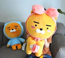 () Cute girl heart little lion bow plush toy doll ragdoll girl gift