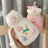 Портативная милая трубочка со стаканом, детский стакан, высококачественный чайник, популярно в интернете