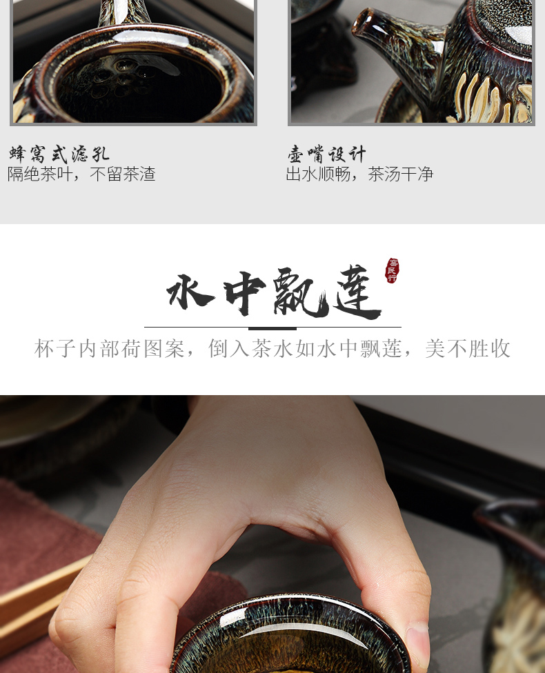 Jingdezhen ceramic kung fu tea set suit household ceramics up noggin teapot high - end gift box