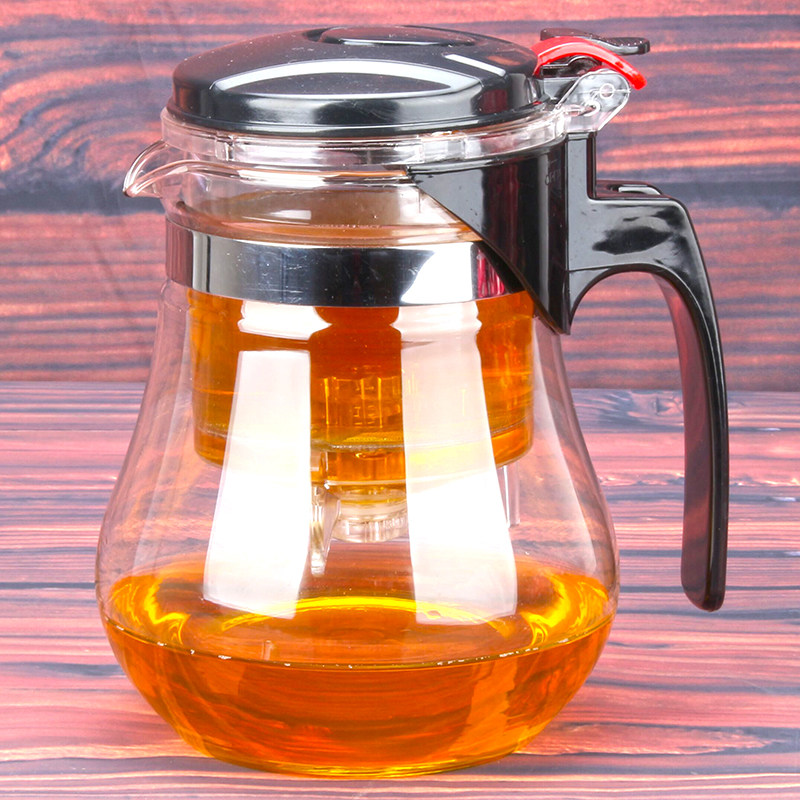 Heat-resistant floating-cup foam teapot-washable liner Lingang cup pot filter Heat-resistant glass tea set Set