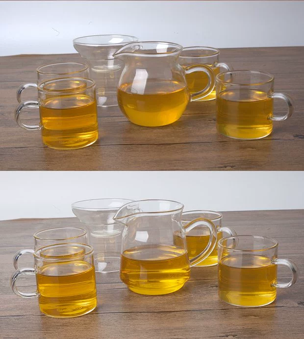 Kính dày cốc công lý Kung Fu bộ trà phụ kiện kích thước trà biển trà trà nghi lễ giá kệ công bình trà cổ