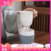 Tianzhuotang express cup travel tea set set Simple small set carrying bag storage office outdoor one pot four cups