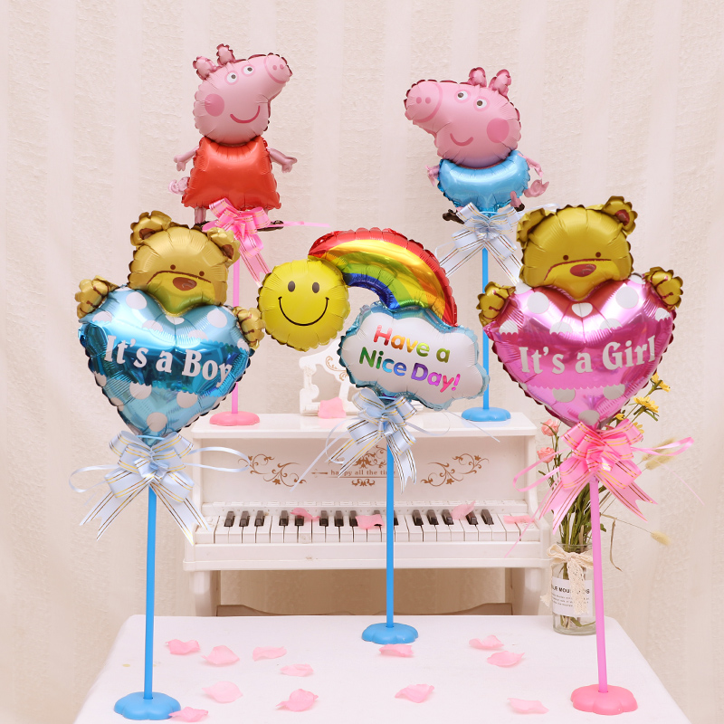 Birthday Arrangement Balloon Baby's Birthday Dinner Table Decoration Table Floating Column Base Table Pendulum Birthday Banquet Scene Arrangement