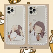 Milk Tea girl for 12 11pro Max Apple X XS XR SE phone case iPhone7 female 8Plus
