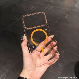 Applicable to iphone 17 mobile phone case ice-permeable magnetic absorption pc candy color anti-fall apple 16 promax transparent protective case