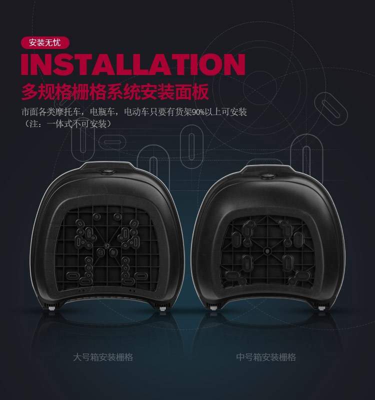Hành lý trở lại phía sau lưng đệm lớn treo hộp điện xe máy phía sau hộp phía sau khung pin nhỏ - Xe gắn máy phía sau hộp thùng đựng đồ xe winner x