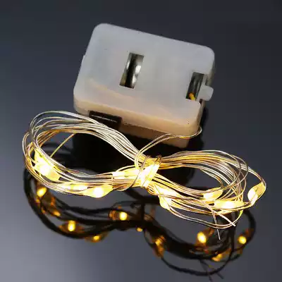 LED copper wire light string Light button Battery light string Colorful light strip Baking decoration decoration Cake decoration plug-in card