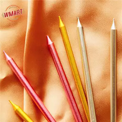 Birthday Candles Long Sslender Pencil Candles Wedding Birthday Party Wedding Decoration Pearlescent Gold Silver Candles