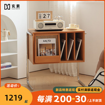 Solid Wood Suspension Cabinet Nordic Magazine Cabinet Cherry Wood Small Side Cabinet Day Style Home Living Room Bookcase Sofa Side Cabinet Side Cabinet