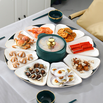 BSD plate dish creative reunion platter combination household ceramic net red dish group dinner dinner tableware set