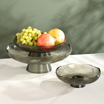 Fruit Dish Light Lavish Living Room Tea Table Home 2021 New Creative Modern Snacks Pan Glass Fruit Tray Hem