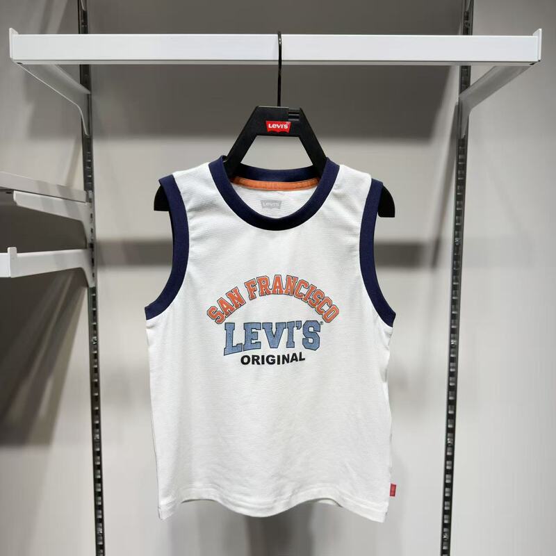 Levi'S/Levi's Children's Clothing 26 Summer Classic Vest for Boys and Girls, Knitted Mesh Quick-Drying Vest Lv2622145