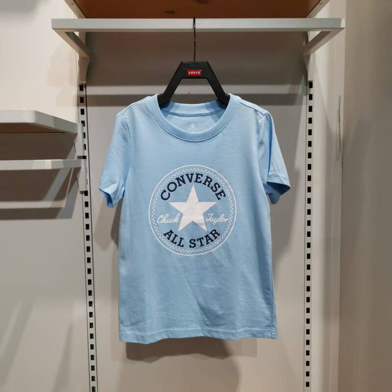 Converse Children's Clothing Boys' Short-Sleeved Shirt/Cv2422270 Boys' Top 2025 Summer New Fashion Brand Half-Sleeved Shirt Converse Children's Clothing Boys' Short-Sleeved Shirt/Cv2422270 Boys' Top 2025 Summer New Fashion Brand Half-Sleeved Shirt