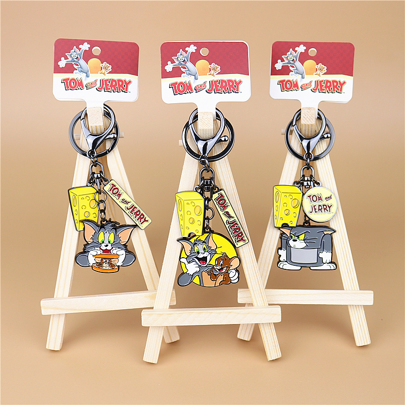 Warner Genuine Tom and Jerry Keychain Pendant Metal Cartoon Tom Cat Jerry Mouse Creative Backpack Decoration Warner Genuine Tom and Jerry Keychain Pendant Metal Cartoon Tom Cat Jerry Mouse Creative Backpack Decoration