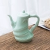 Celadon nhỏ hông bình cổ rượu vang gốm decanter retro vàng hip bình rượu hộ gia đình một pound - Rượu vang Rượu vang