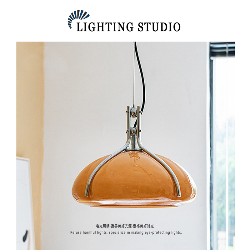 1960S Bauhaus Restaurant Chandelier Danish Retro Bedroom Window Balcony Vintage Orange Glass Mushroom Chandelier 1960S Bauhaus Restaurant Chandelier Danish Retro Bedroom Window Balcony Vintage Orange Glass Mushroom Chandelier