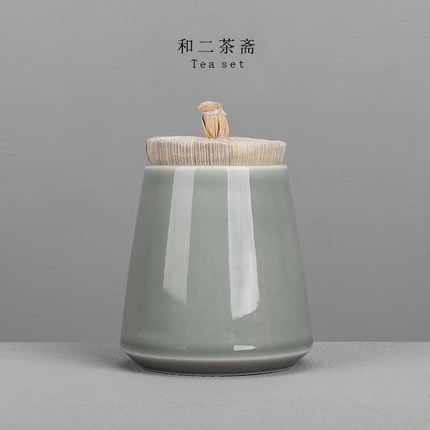 和二茶斋陶瓷茶叶罐密封防潮小号随身旅行便携日式简约定制小茶罐