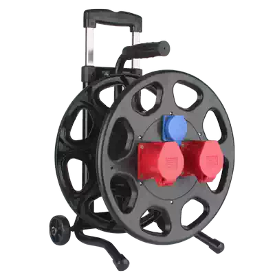 Construction site mobile waterproof 32A industrial wire reel dustproof socket 380V wire reel 4 core 16A5 core can be customized