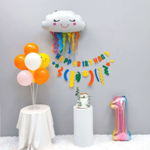 Макет сцены для украшения дня рождения в корейском стиле, простое украшение для мальчика и девочки, украшение на первый день рождения, интернет-знаменитость