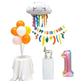 Макет сцены для украшения дня рождения в корейском стиле, простое украшение для мальчика и девочки, украшение на первый день рождения, интернет-знаменитость