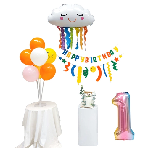 Макет сцены для украшения дня рождения в корейском стиле, простое украшение для мальчика и девочки, украшение на первый день рождения, интернет-знаменитость