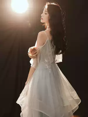 Banquet small evening dress skirt 2021 new suspenders can usually be worn bridesmaid clothes fairy temperament birthday dress female