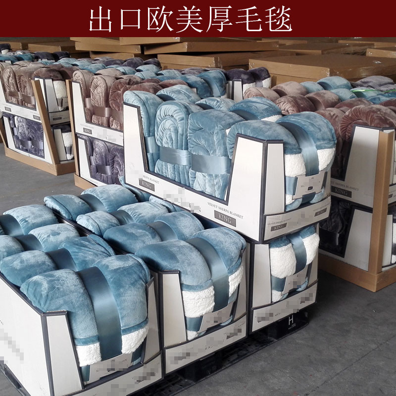 Exported to the United States, Flannel Lamb's Wool Coral Fleece Blanket, Winter Thickened Blanket, Double-Layer Fleece Blanket, Spring and Autumn Blanket