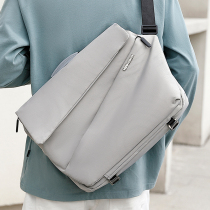 Function shoulder bag male large capacity personality simple backpack college students laptop shoulder bag tide card messenger bag