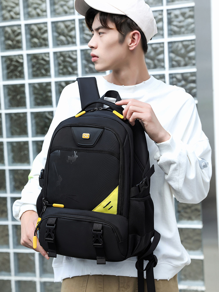 Double Shoulder Bag Men's Large Capacity Fashion Kit Outdoor Travel Bag Backsacks Junior High School Students Computer Schoolbags