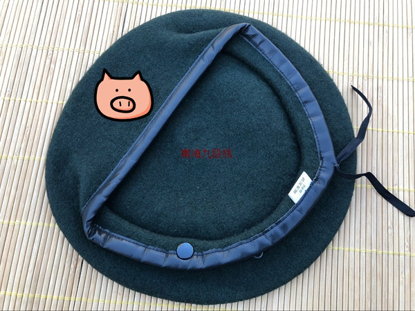 Stock Genuine Pint Old Retired Wu Jing Ink Green Beret Wool Beret Art Performance Photography Beret