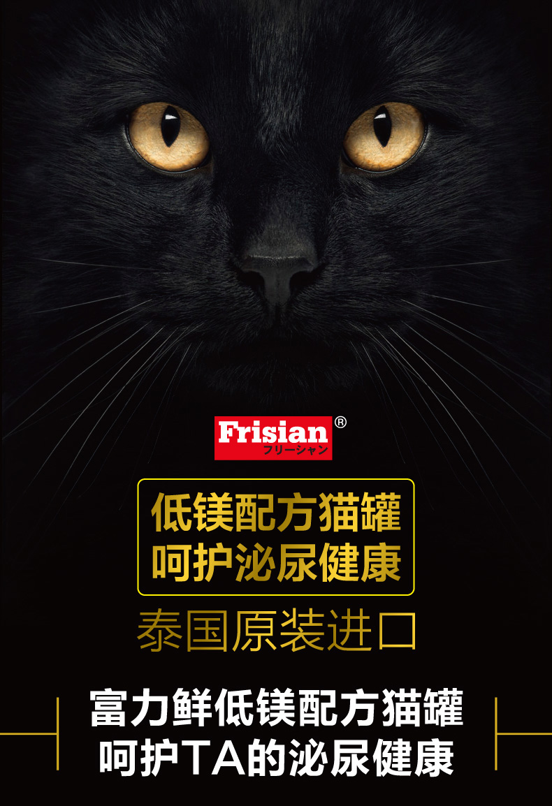 Đồ ăn nhẹ cho mèo tươi Frisian / R & F mèo đóng hộp 85g * 24 lon nhập khẩu mèo magiê thấp lon phổ FCL - Đồ ăn nhẹ cho mèo bánh thưởng cho chó mèo